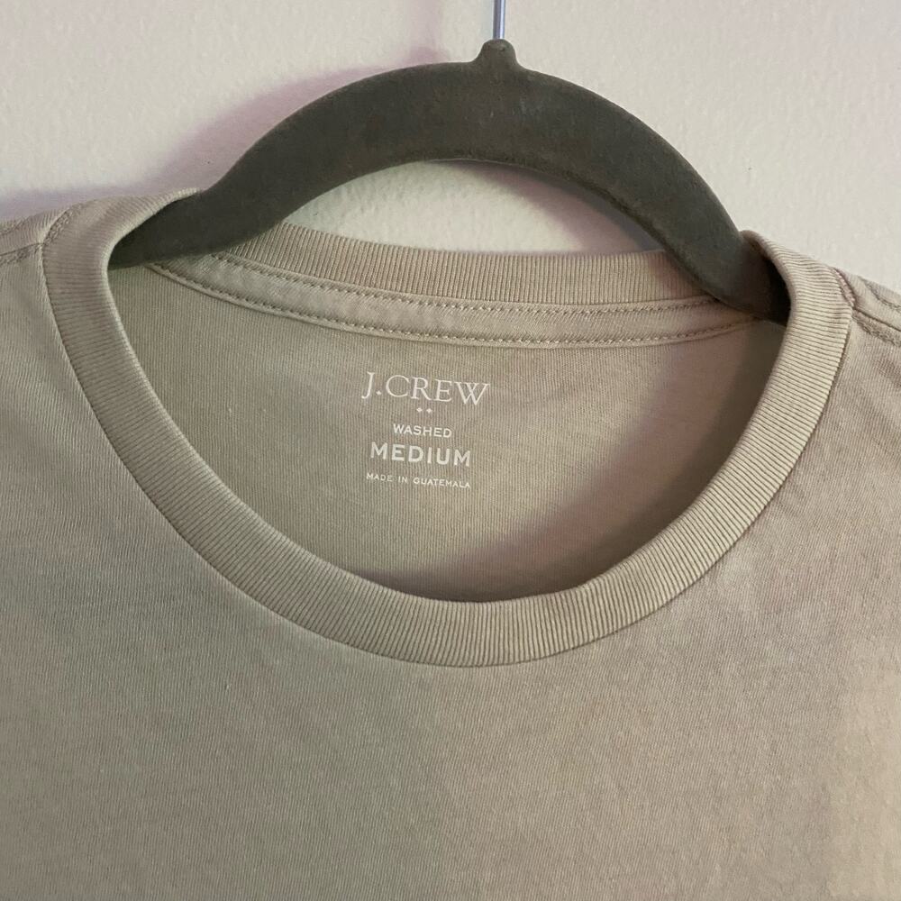 J. Crew Factory Men's Cotton Washed Jersey Tee Stone M Medium NWT - Picture 3 of 8